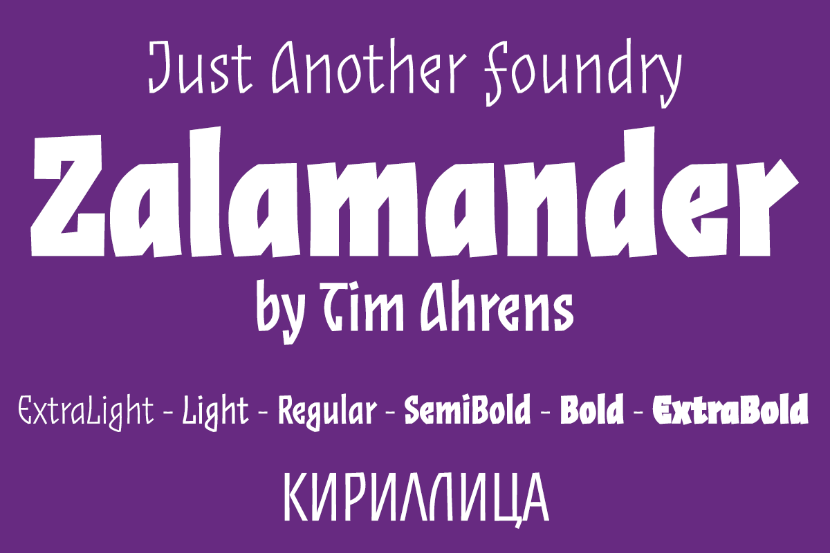 Пример шрифта Zalamander